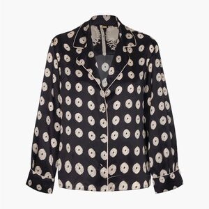 JUAN DE DIOS Noches de Luna Satin Silk Blouse